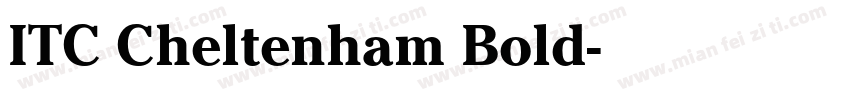 ITC Cheltenham Bold字体转换